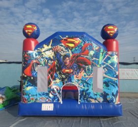 T2-2992 Superman Super Hero Uppblåsbar trampolin