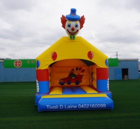 T2-2835 Uppblåsbar trampolin clown barns tema hoppa hus