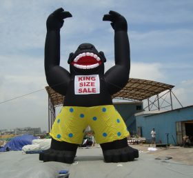 Cartoon1-771 Gorilla King Kong uppblåsbar tecknad