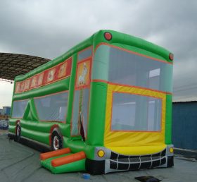 T1-128 Buss uppblåsbar trampolin