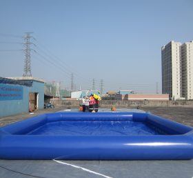 Pool1-557 Stor mörkblå uppblåsbar pool