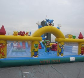 T6-111 Blue Cat Theme Trampoline Giant Uppblåsbar Amusement