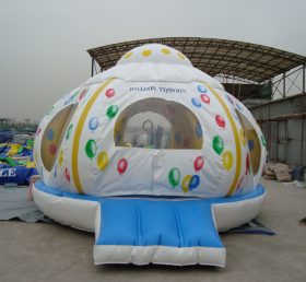 T2-2431 Färgad ballong uppblåsbar trampolin