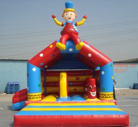 T2-3182 Clown uppblåsbar trampolin