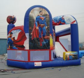 T2-553 Superman Super Hero Uppblåsbar trampolin
