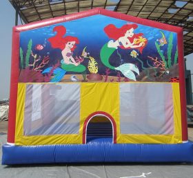 T2-662 Disney Mermaid uppblåsbar trampolin
