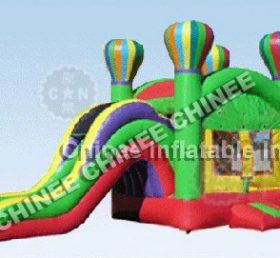 T5-169 Färgad ballong uppblåsbar glidkombination studshus