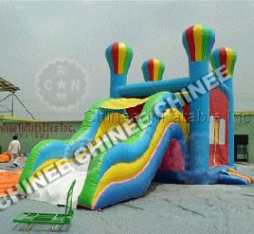 T5-182 Färgad ballong uppblåsbar kombinationsrutschbana