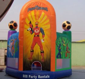 T2-2292 Power Rangers uppblåsbar trampolin