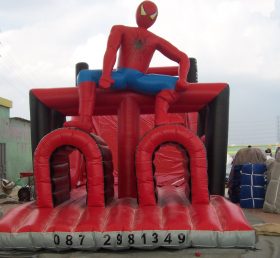 T7-172 Spider-Man Super Hero Uppblåsbara Barrier Course
