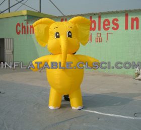 M1-22 Gul elefant uppblåsbar rörlig tecknad