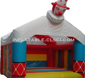 T2-174 Glad clown uppblåsbar trampolin
