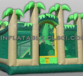 T2-2042 Jungle tema uppblåsbar trampolin