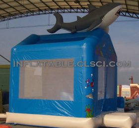 T2-2444 Shark uppblåsbar trampolin