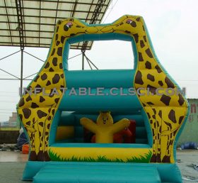 T2-2484 Giraff uppblåsbar trampolin