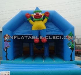 T2-2516 Clown uppblåsbar trampolin