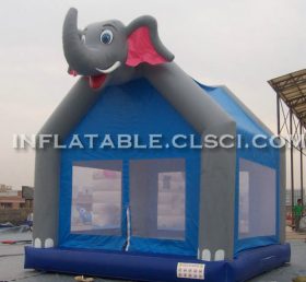 T2-2876 Elephant uppblåsbar trampolin