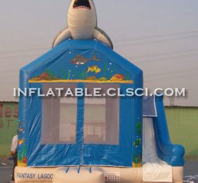 T2-2904 Shark uppblåsbar trampolin