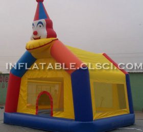 T2-2942 Glad clown uppblåsbar trampolin
