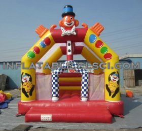 T2-3110 Glad clown uppblåsbar trampolin