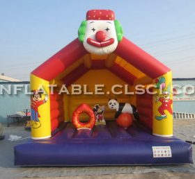 T2-3191 Clown uppblåsbar trampolin