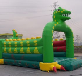 T2-302 Dinosaur uppblåsbar trampolin