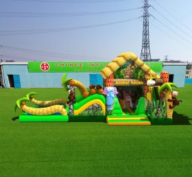 T6-445 Jungle tema jätte uppblåsbara barn nöjespark spel