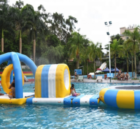 S44 Vattenpark lufttät vattenspel flytande på havet uppblåsbara stora barn och vuxna vatten trampolin