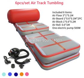 AT1-015 (6 stycken) Uppblåsbara luftkuddar gymnastik luftkudde rullmatta gym mini-luftkudde till salu