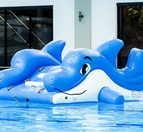 WG1-007 Delfiner uppblåsbar vattensport park pool spel