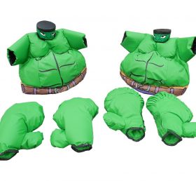 SS1-8 Vuxen grön krigare superhjälte sumo set