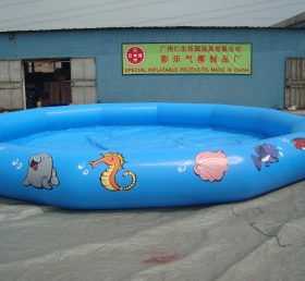 POO17-1 Barnens uppblåsbara runda pool
