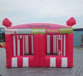 Tent1-533 Festhus hyra rött uppblåsbart tält