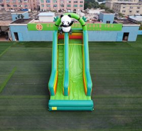 T8-3812 Giant Panda Slide Party Event Color Uppblåsbara