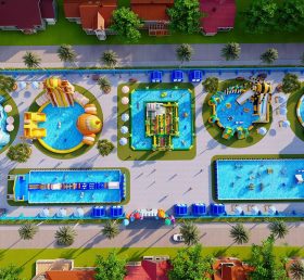 IS11-4005 Jätte uppblåsbar zon vatten temapark