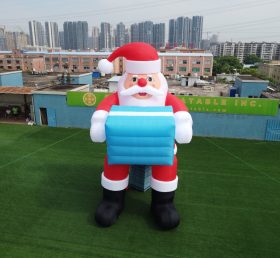C1-219 8 meter hög uppblåsbar jultomten med presentförpackning