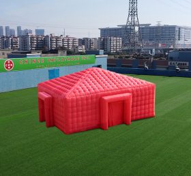 Tent1-4474 Röd uppblåsbar kub aktiv tält