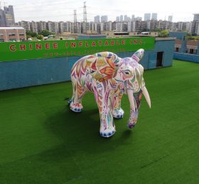 S4-508 Uppblåsbar tecknad färg elefant