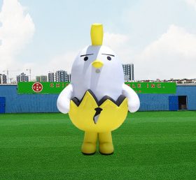 S4-601 Anpassad reklam dekorerad kuk uppblåsbar gul fågel, höna kostym