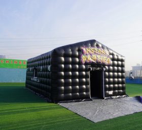 Tent1-704D svart partytält Uppblåsbart kubtält